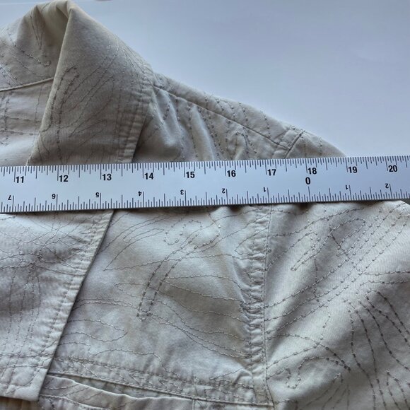 Coldwater Creek Womens‎ Jacket Beige Embroidered Lightweight Full Zip Size 22 - Picture 9 of 15